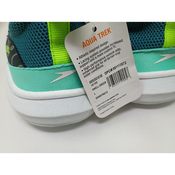 Speedo Aqua Trek Water Shoes Teal Black NWT Size L - Picture 3 of 6